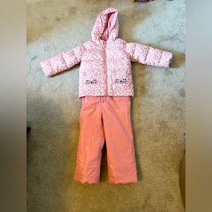 Pink Leopard Snowbib & Jacket 4T